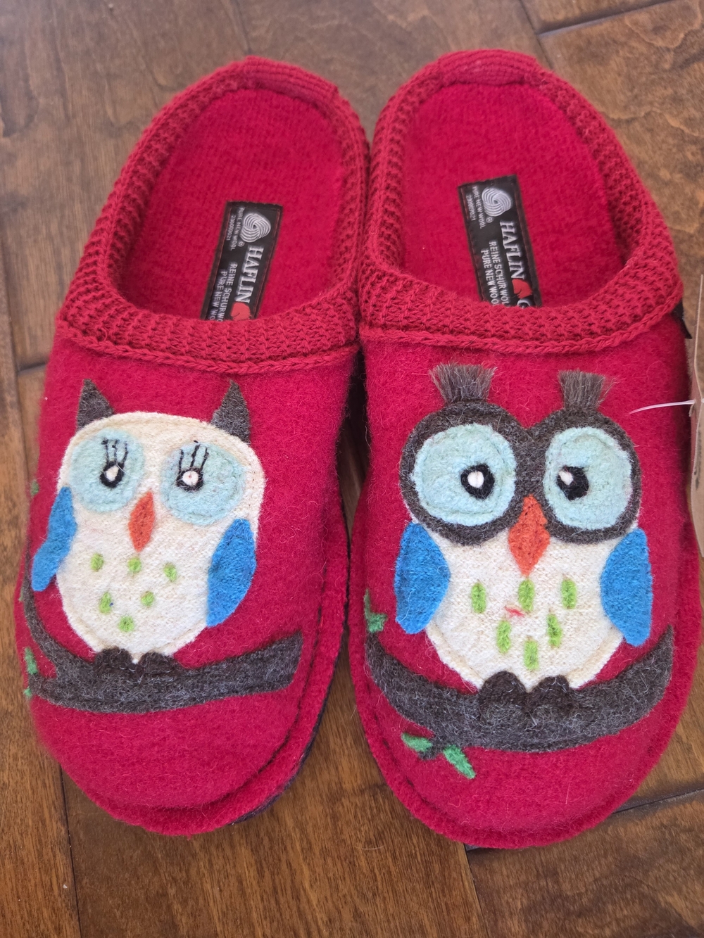 Haflinger Red Owl Slip-On Slippers - NEW IN BOX - SIZE 38